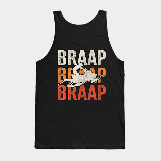 Vintage snowmobile Braap Braap Tank Top by Cedinho